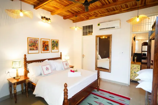 Designer bedroom at Pink City Stays Jaipur