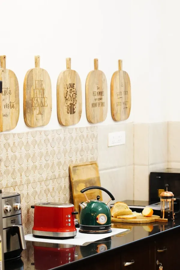 Fully equipped kitchen at Pink City Stays